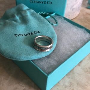 Authentic  Tiffany & Co. sterling silver 1837 ring